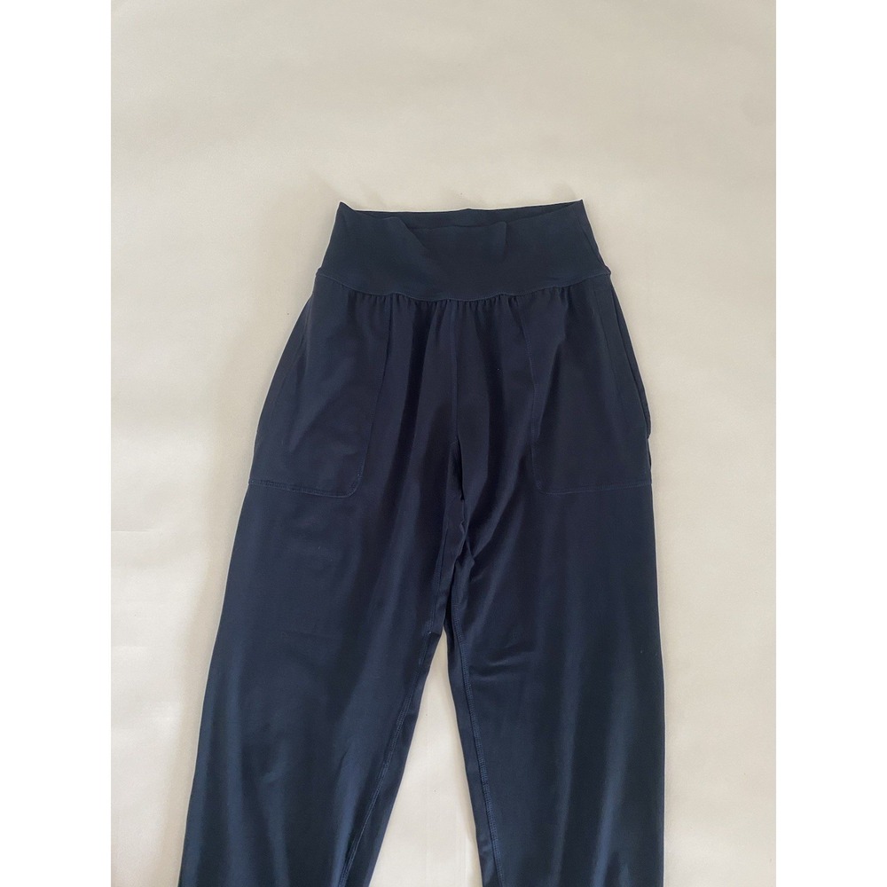 RAE MODE Butter Soft Sz Small Jogger Pockets Navy Blue Yoga Womens Excellent - Picture 2 of 14